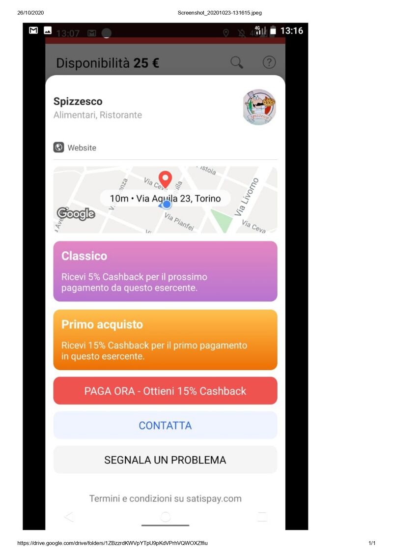 PER FACILITARE PAGAMENTI ED AVERE MENO CONTATTI MONETARIE ,SPIZZESCO ADERISCE AD INIZIATIVA SATISPAY 