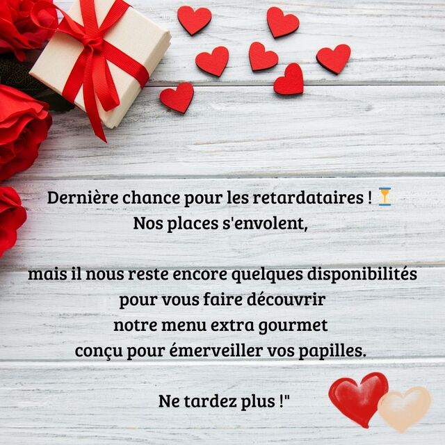 Quelques places de disponible encore 