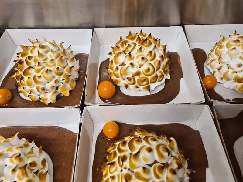 Dessert: Dôme au chocolat meringué