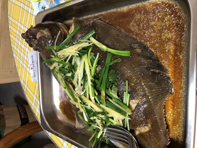 Poisson à la vapeur gingembre ciboulette 