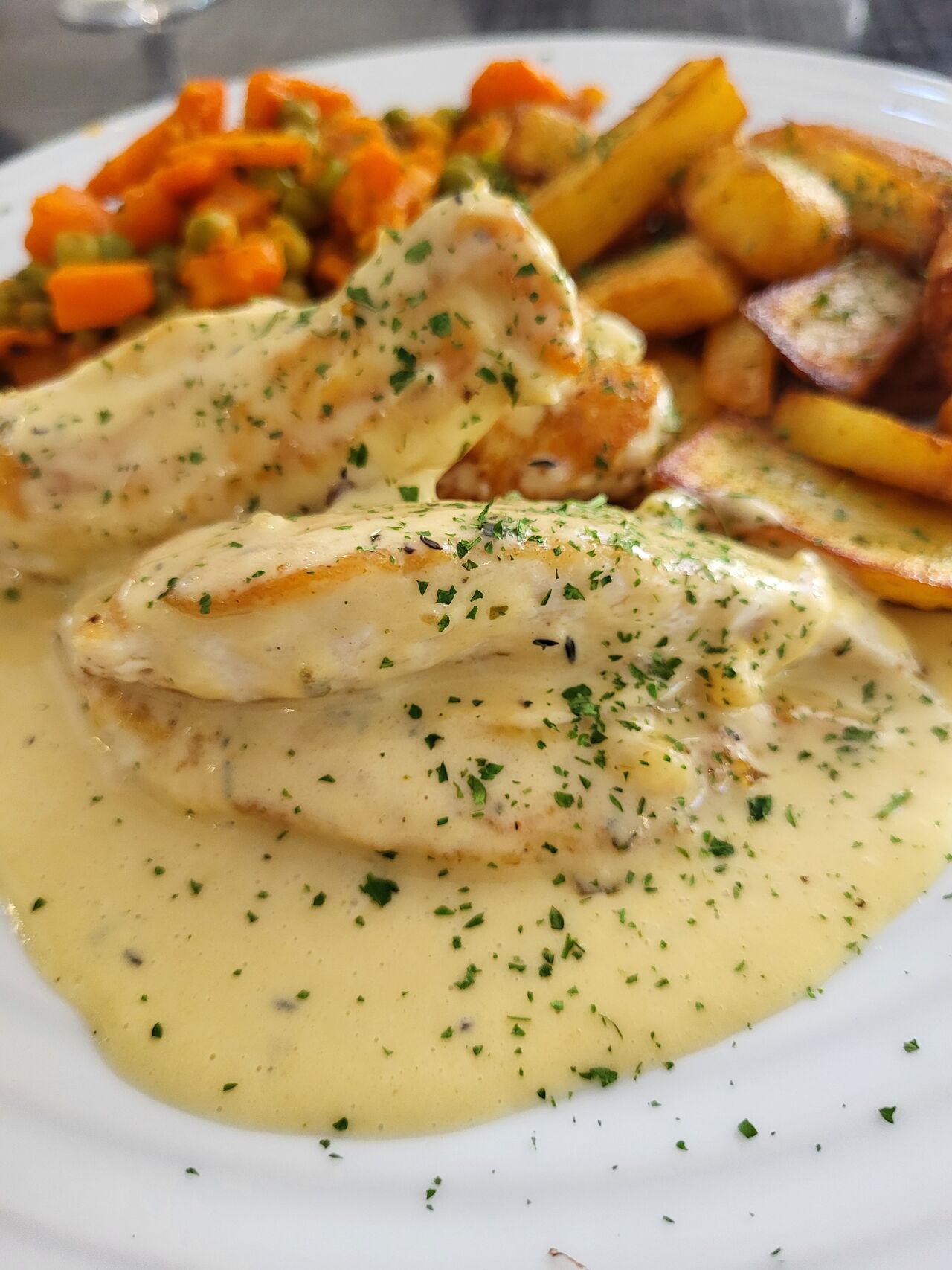 FILETS DE POULET SAUCE MOUTARDE A L ANCIENNE