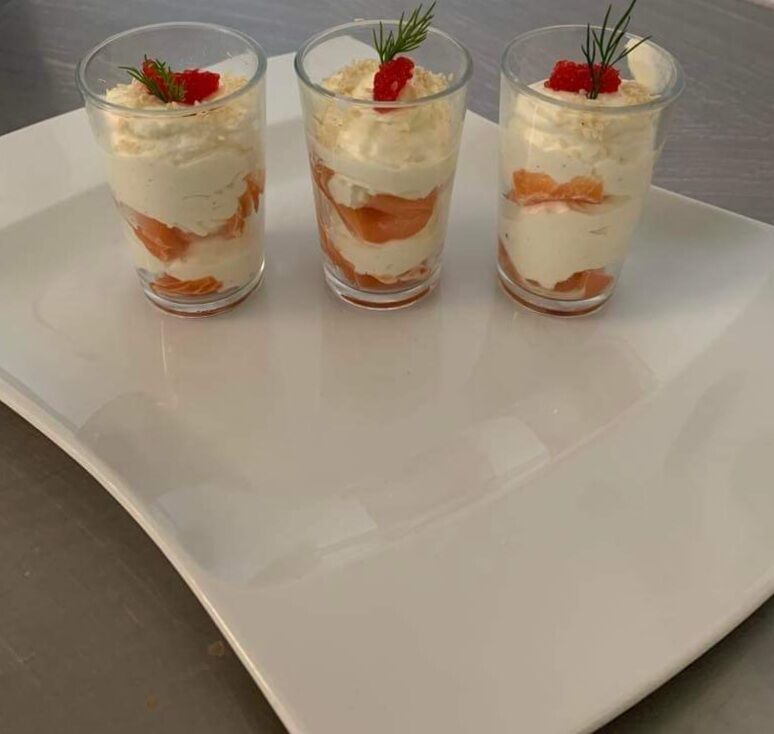 Verrines tiramisu de saumon