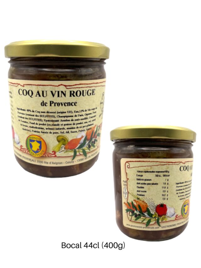 COQ AU VIN ROUGE de Provence - 400g - 44cl