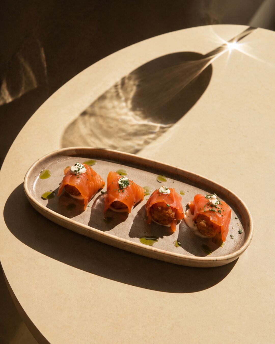 suggestie hapje : zalmkroketjes met kruidenkaas