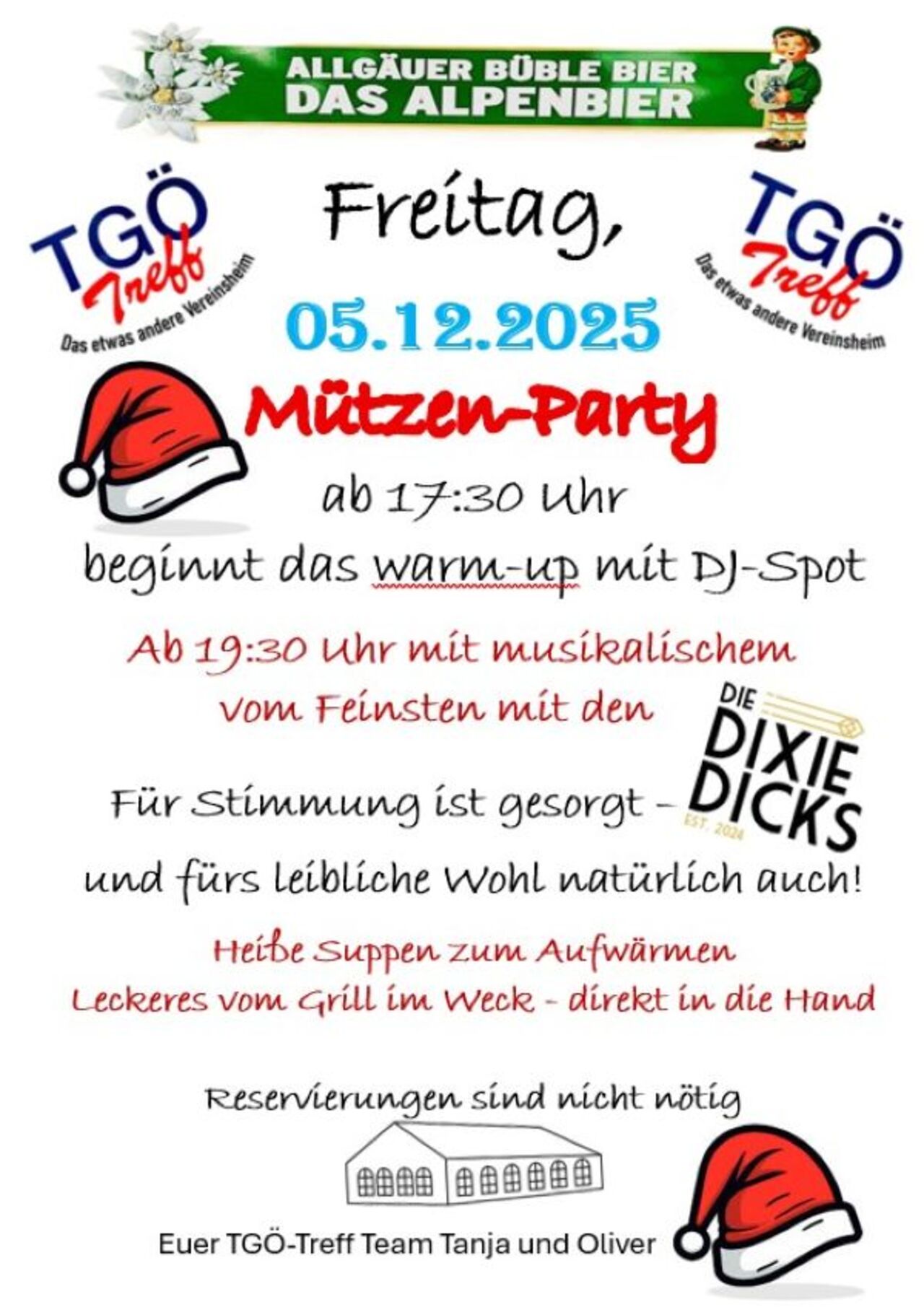 1. Mützenparty im TGÖ-Treff