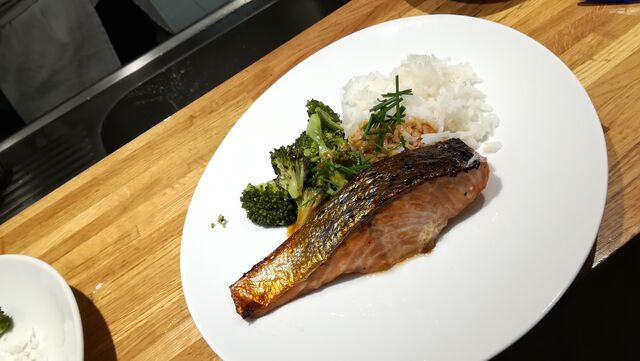 pavé de saumon mariné teriyaki