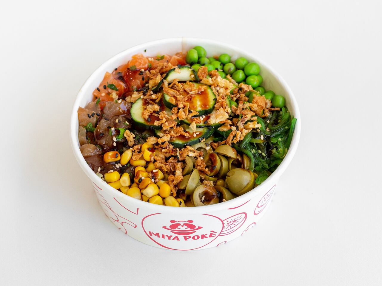 Pokè large
2 proteina
5 condimenti
Salse e topping