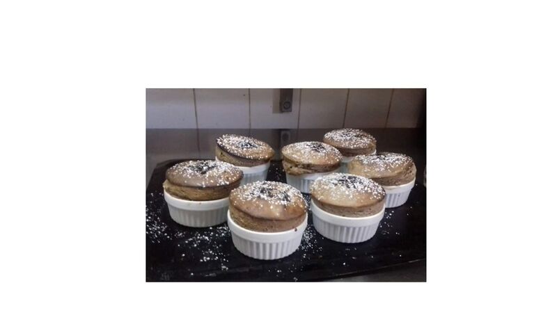 Soufflé Chocolat cœur cacao Bailey