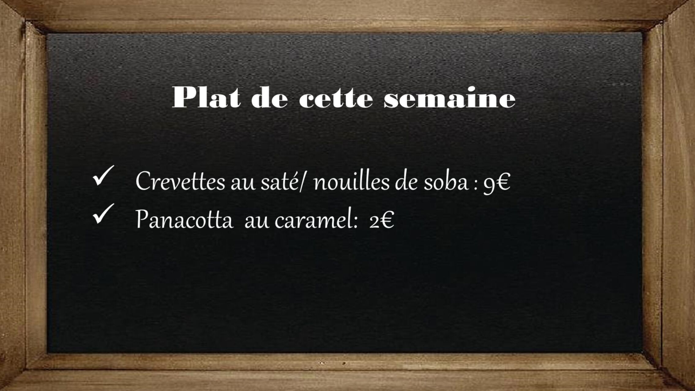 Plat de cette semaine