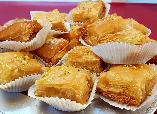 Le baklawa aux amandes miel et vanille