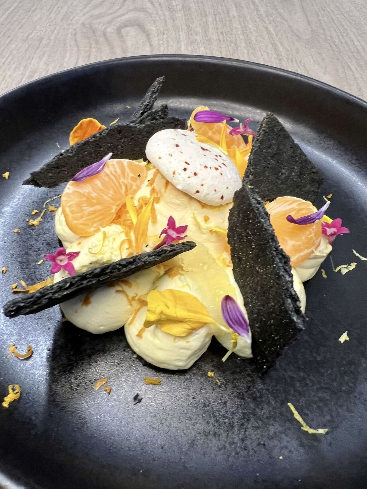 Agrumes en textures / Sablé au Charbon