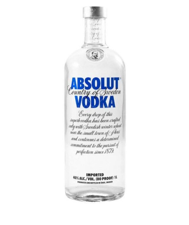 Absolut Vodka 1L (snack et soft offert) 35 €