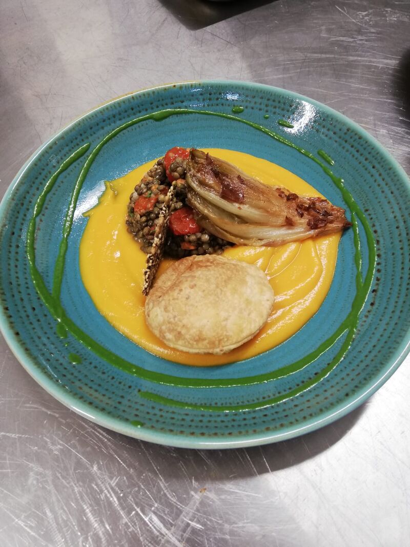 Tarte lentilles Gorgonzola et endive braisée au miel... Par Chef Aurélien