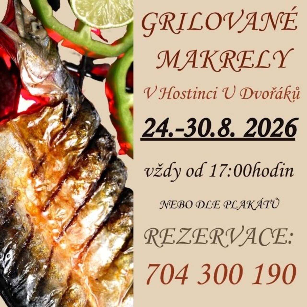 Grilované Makrely