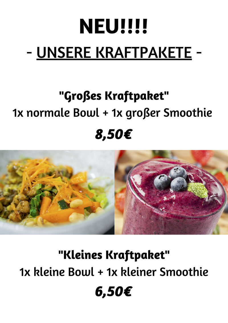 Angebot für die Kombination von Smoothie und Bowl