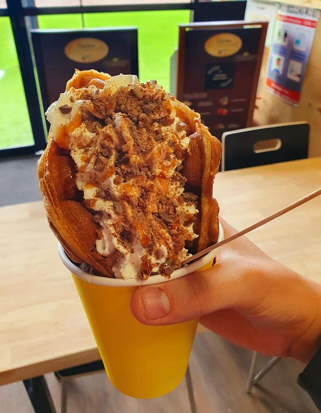 Gaufre Bubble daim caramel au beurre salé