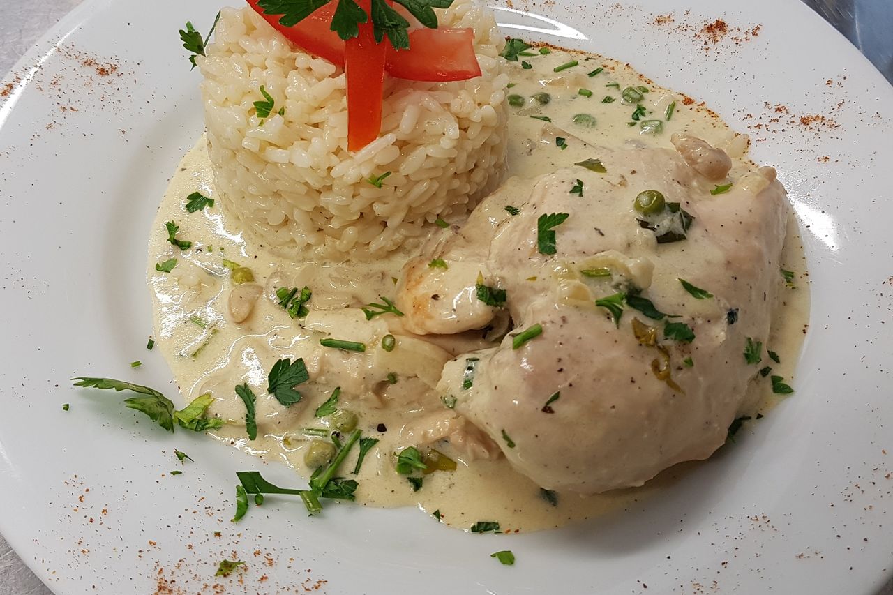 Filet de poulet a la creme