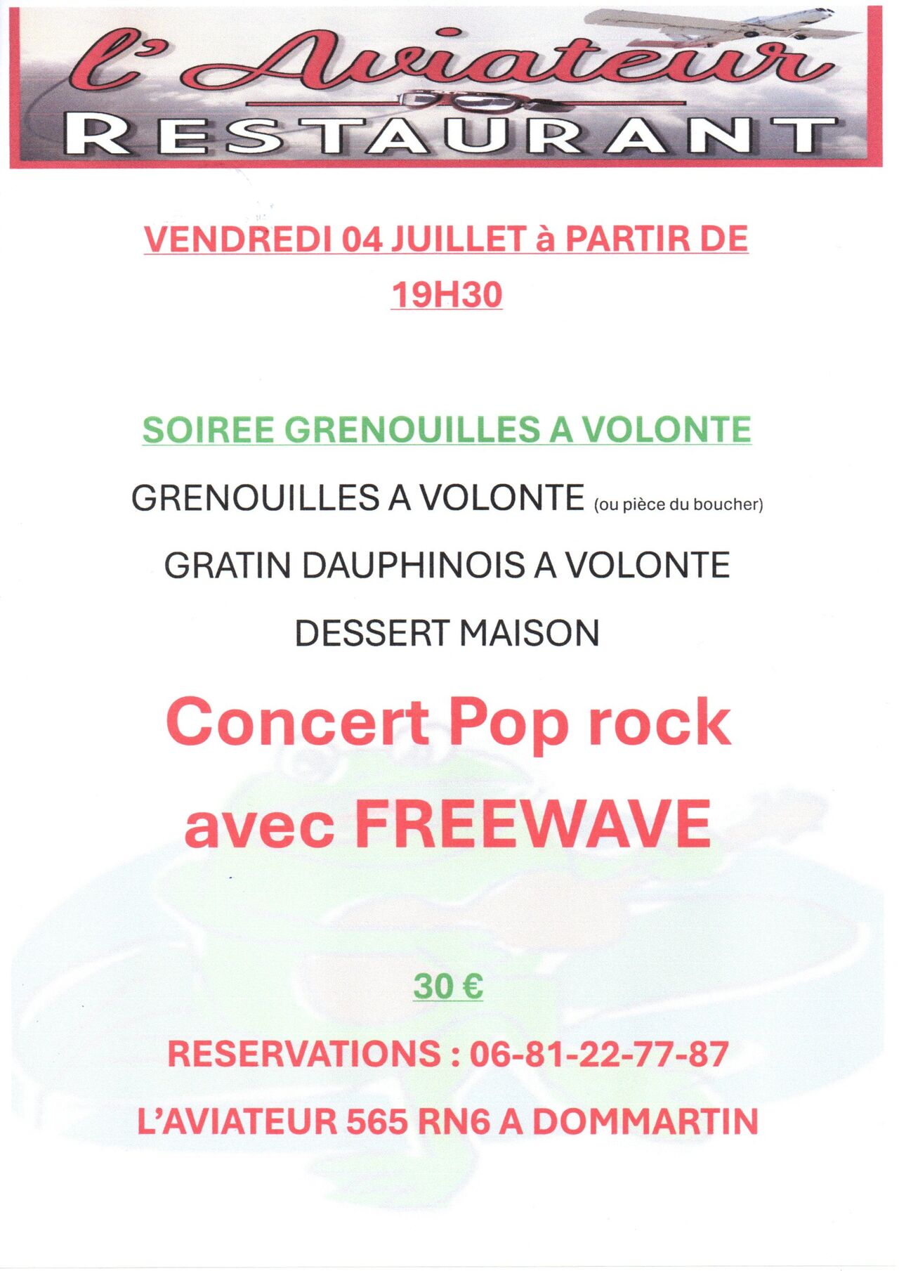 Concert freewave et grenouilles