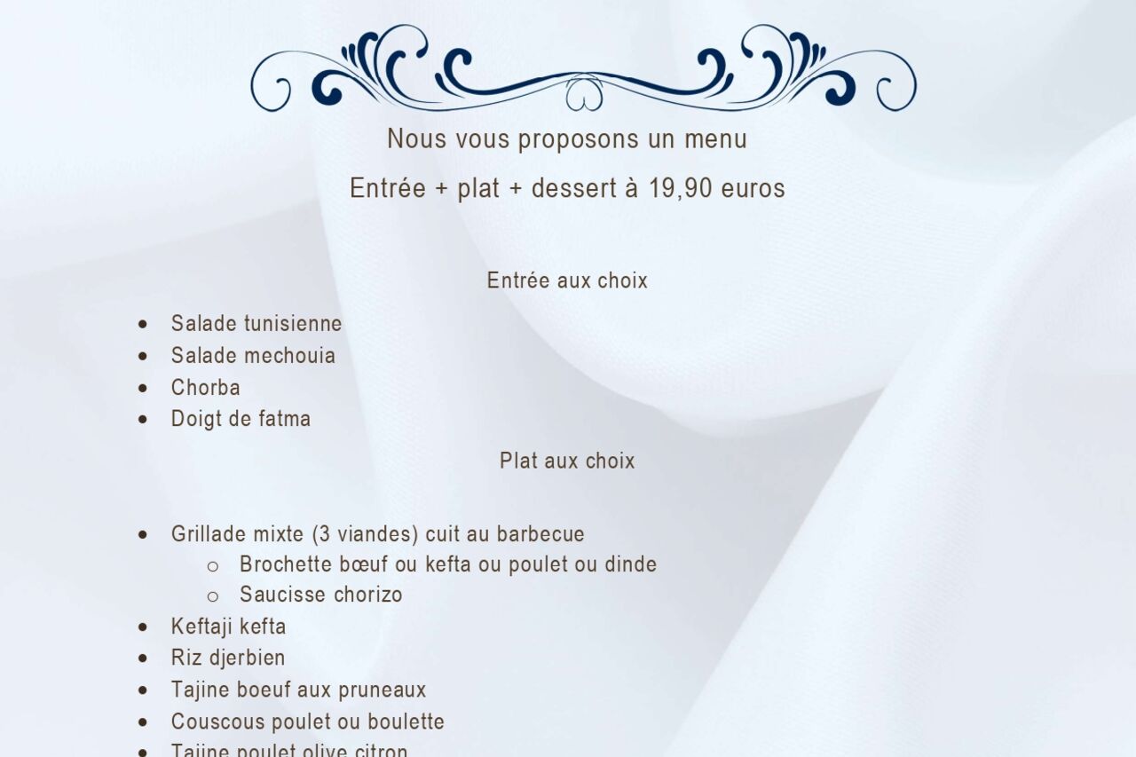 Vendredi 21 avril 2023 menu spécial L'aïd el fitr