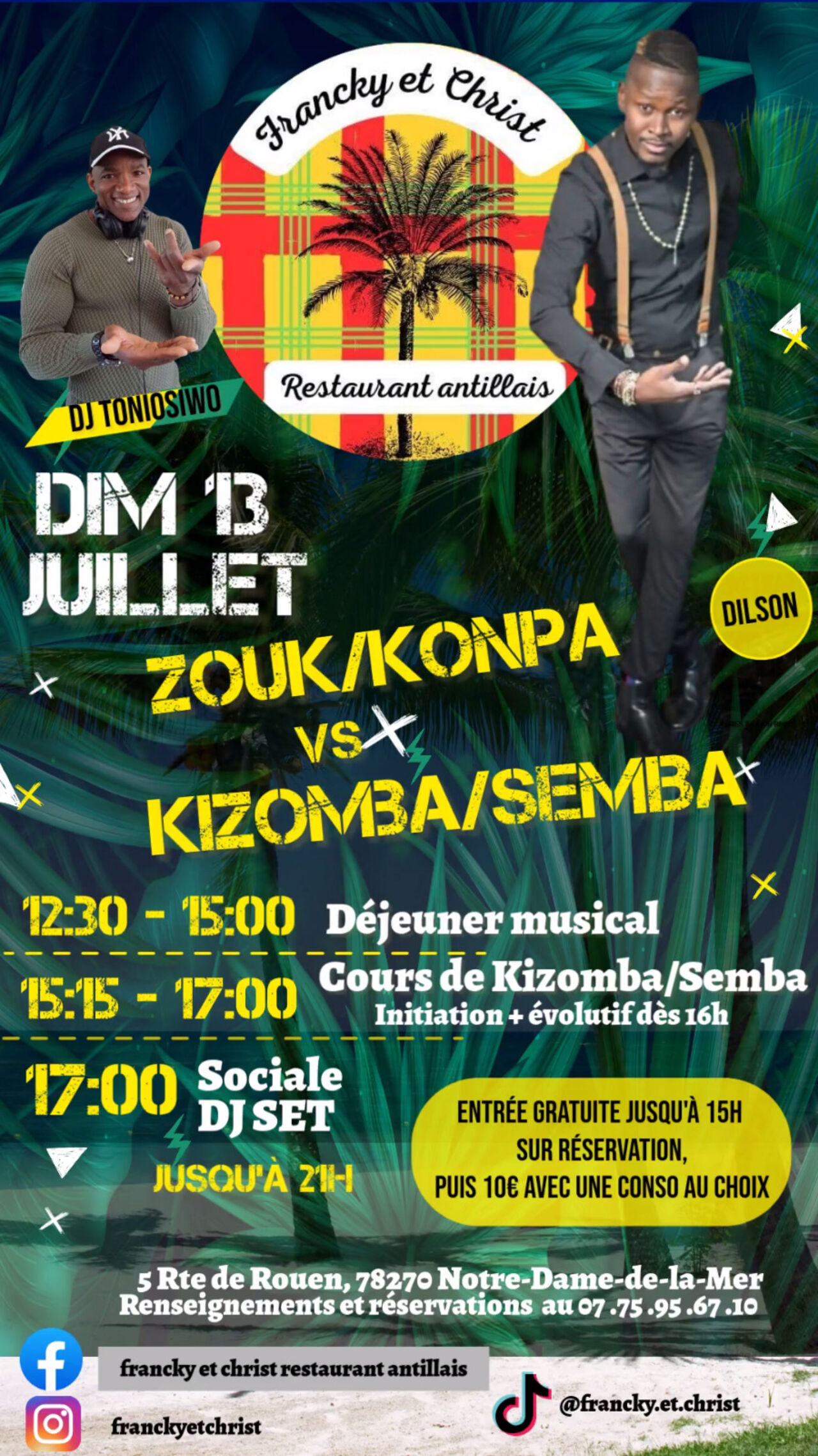 Chez Francky et Christ, restaurant antillais