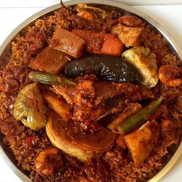 Thieboudien riz au poisson rouge.