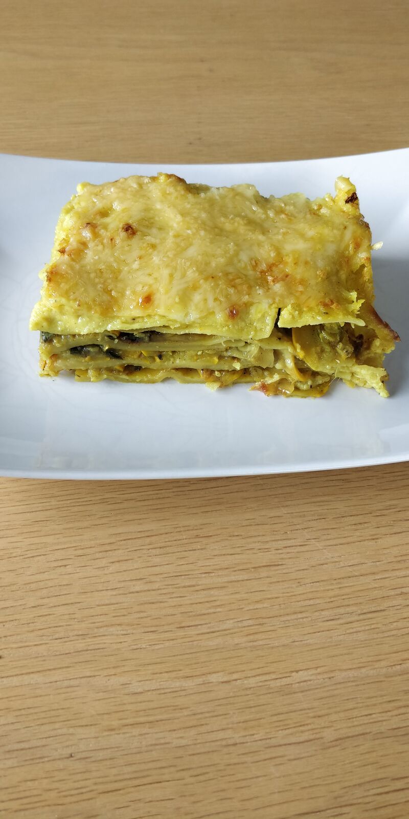 Lasagnes courgettes, aubergines et béchamel au curry