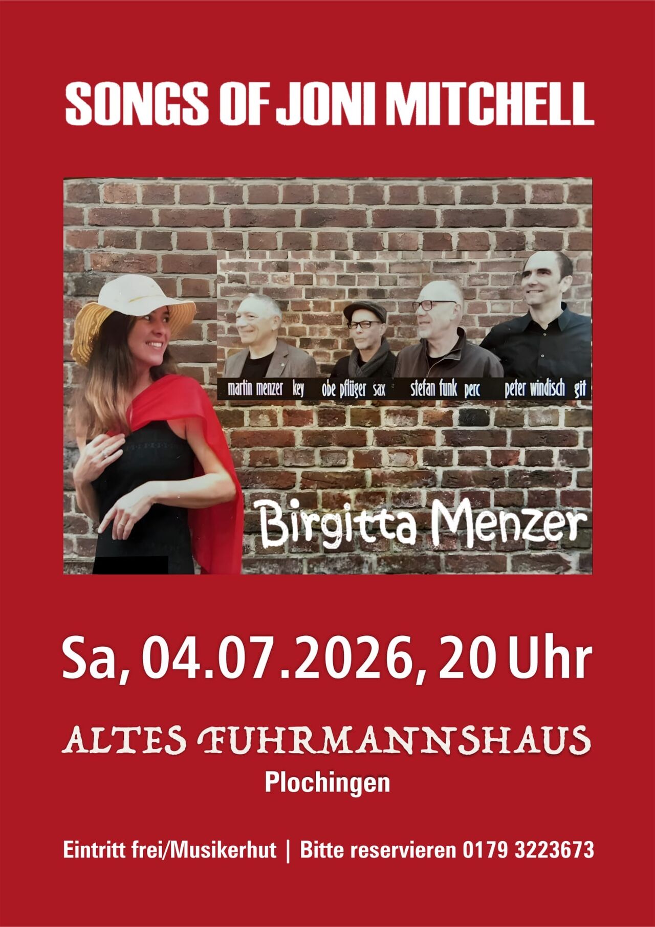 04.07.26, Samstag: "Songs of Joni Mitchell" ab 20 Uhr