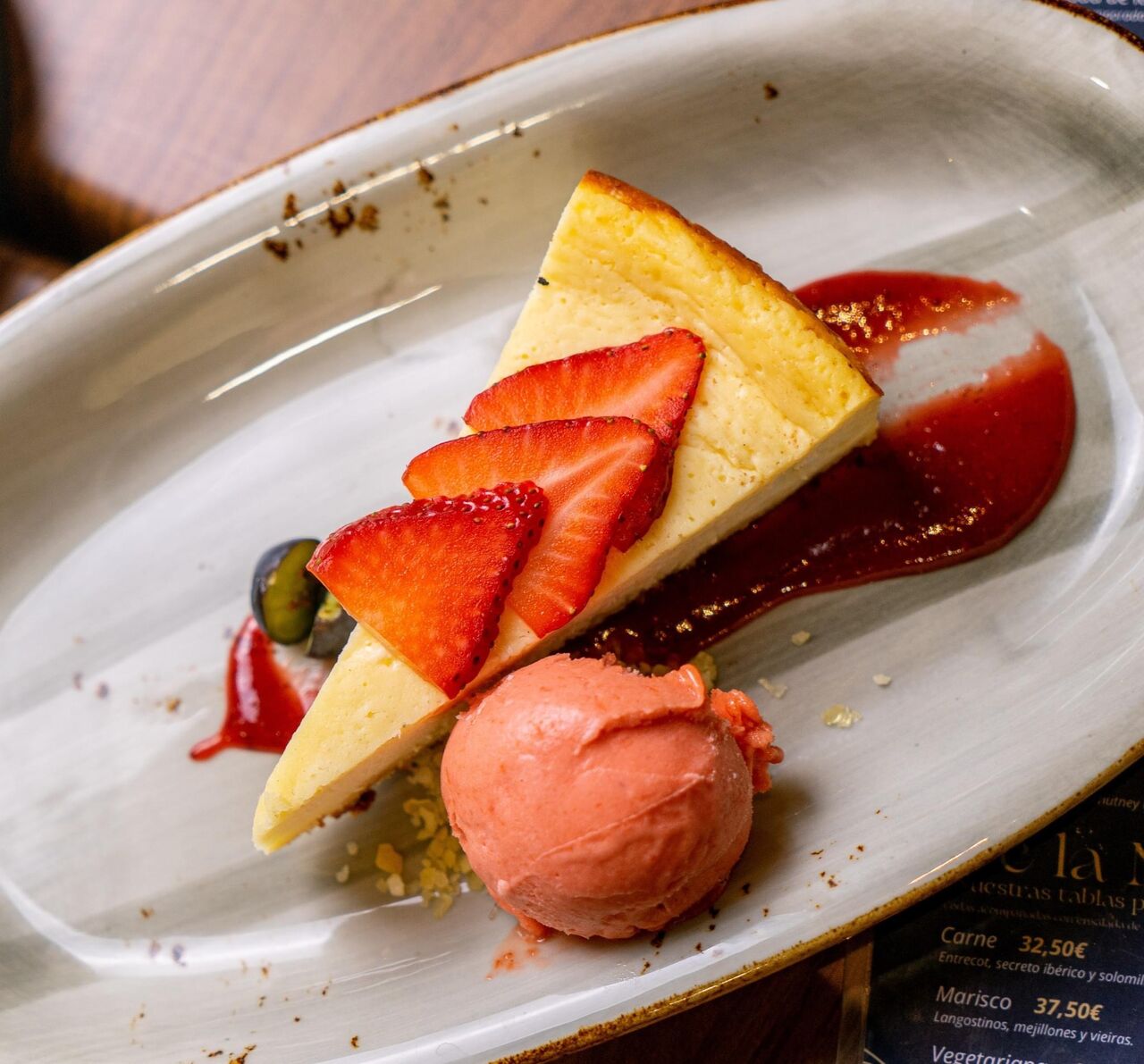 Tarta de queso a la brasa