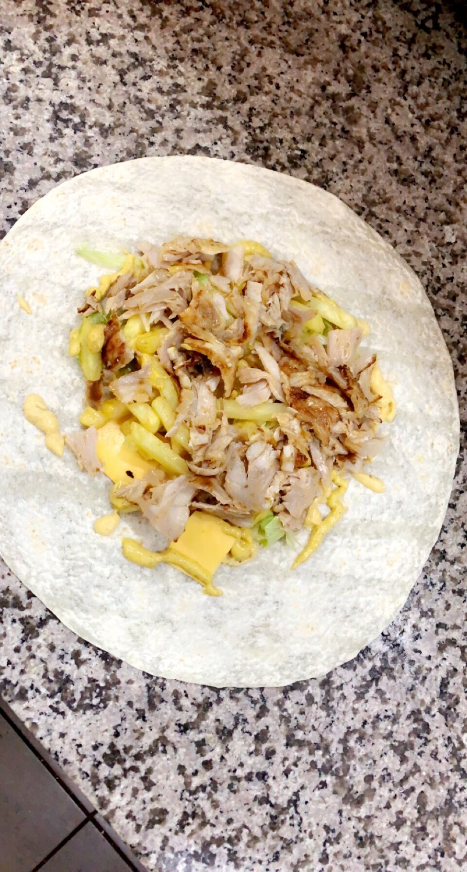 Préparation tacos kebab