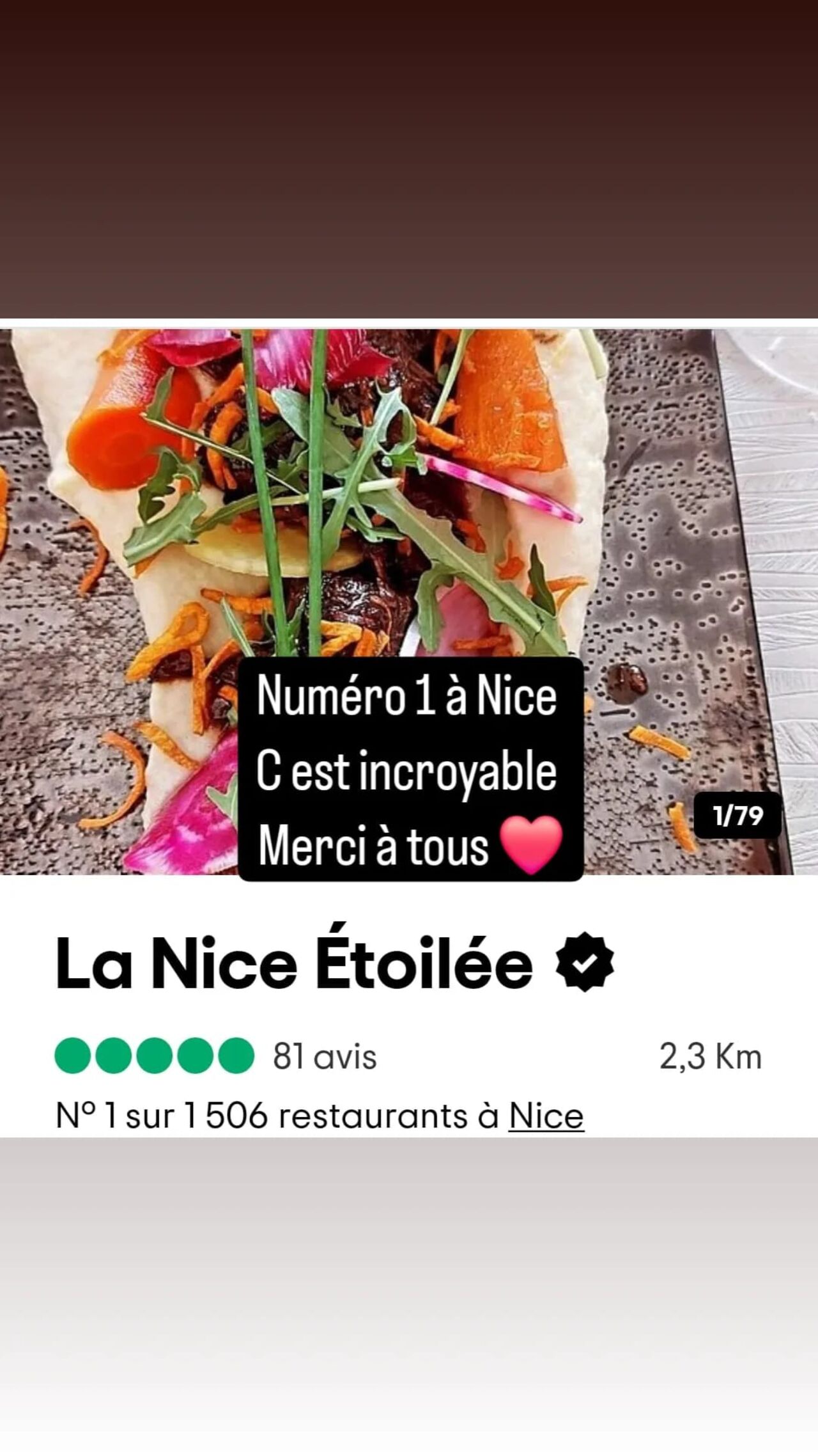 En tête sur TripAdvisor