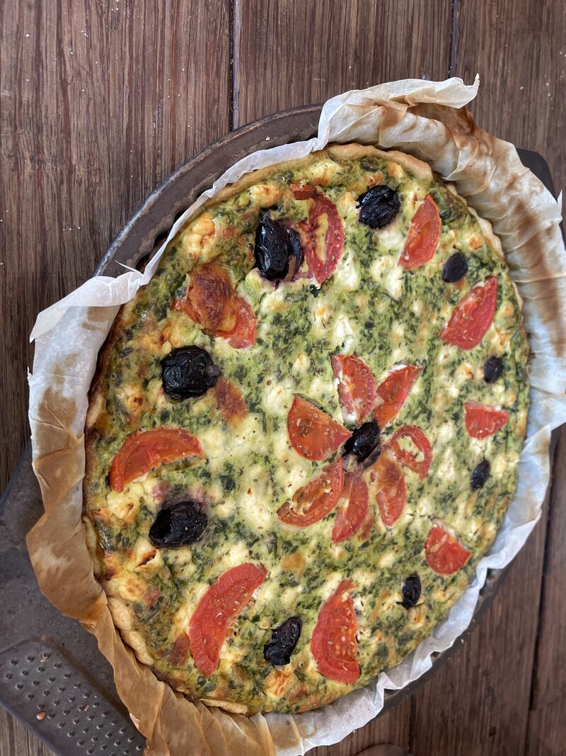 Spinat-Feta Quiche