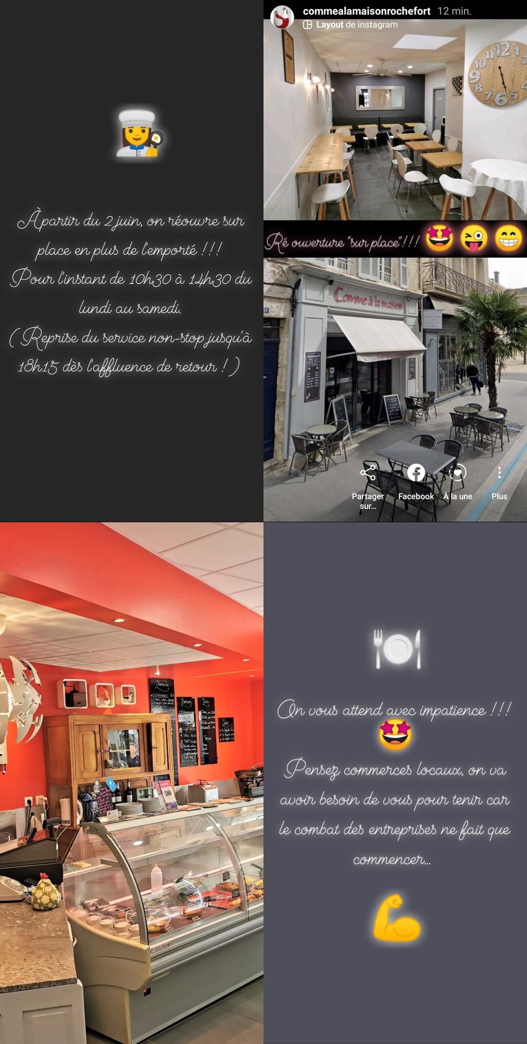 Réouverture sur place et à emporter !!! ? 