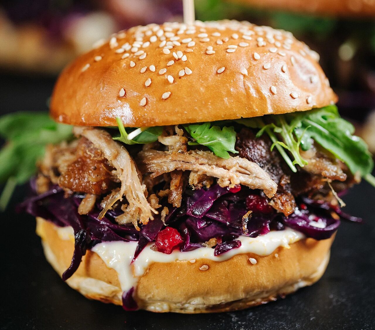 Husí trhané v burgeru