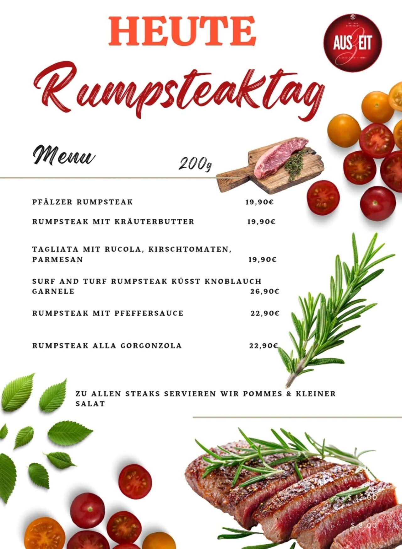 Jeden Donnerstag Rumpsteaktag