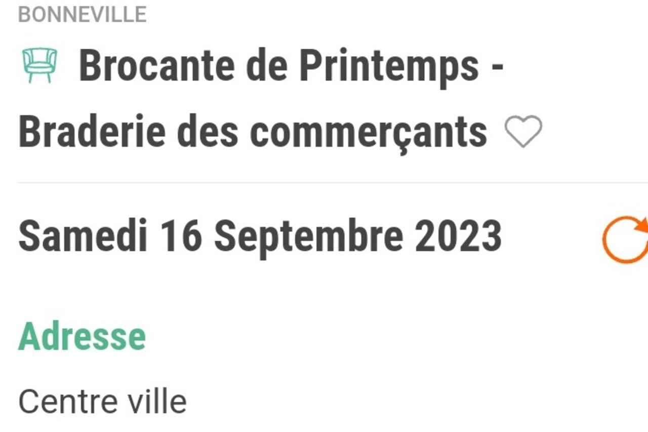 Brocante de bonneville le 16 sept de 9 h à 17 h