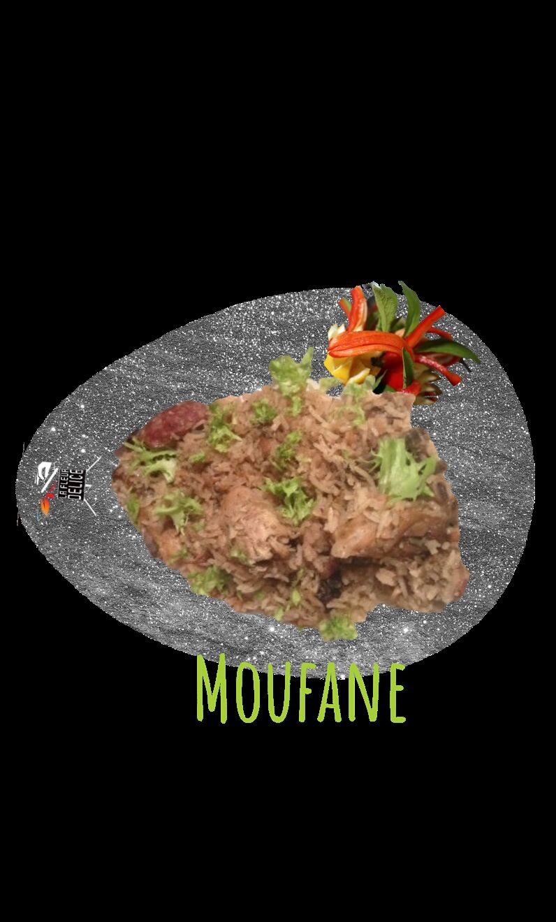 riz poulet calamar sécher champignion noir légèrement sucrée cuite a la vapeur 