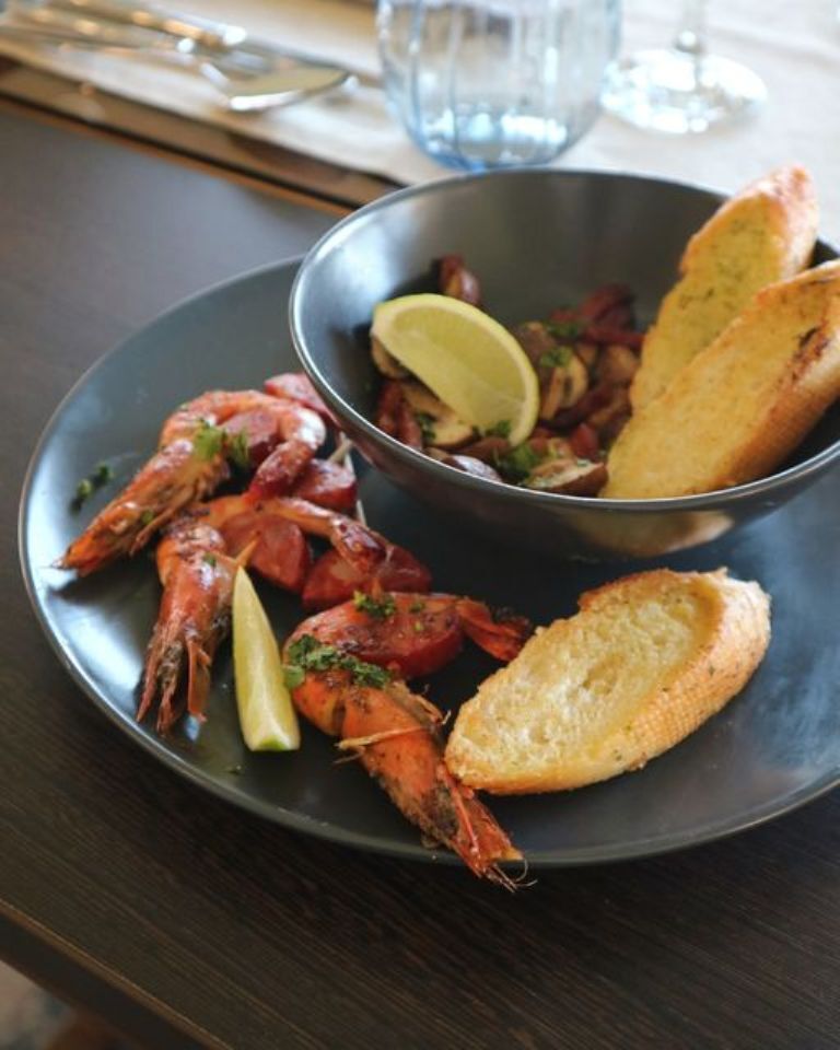 Espetadas de camarão