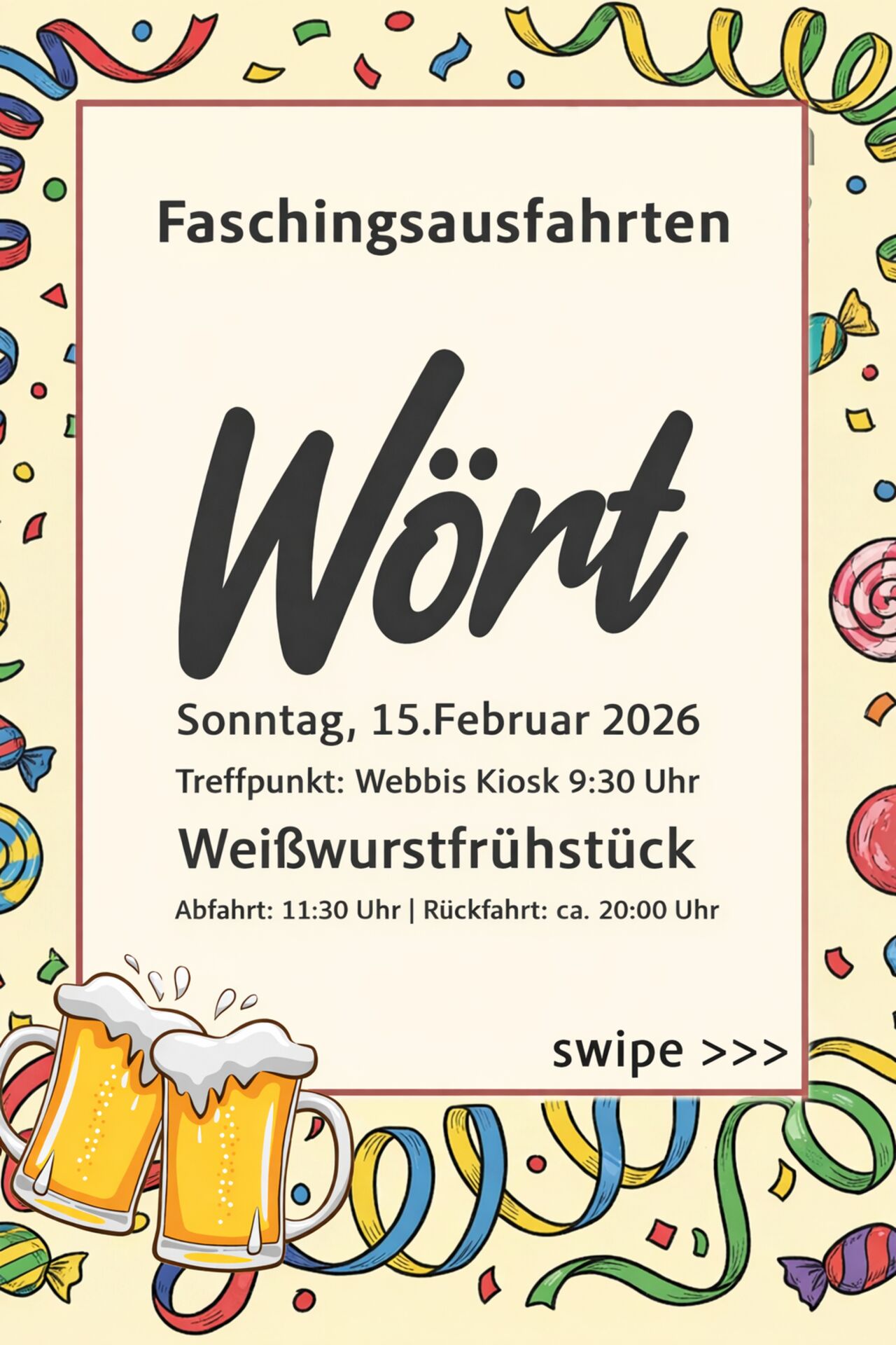 Faschingsausfahrt Wört 15.02.26