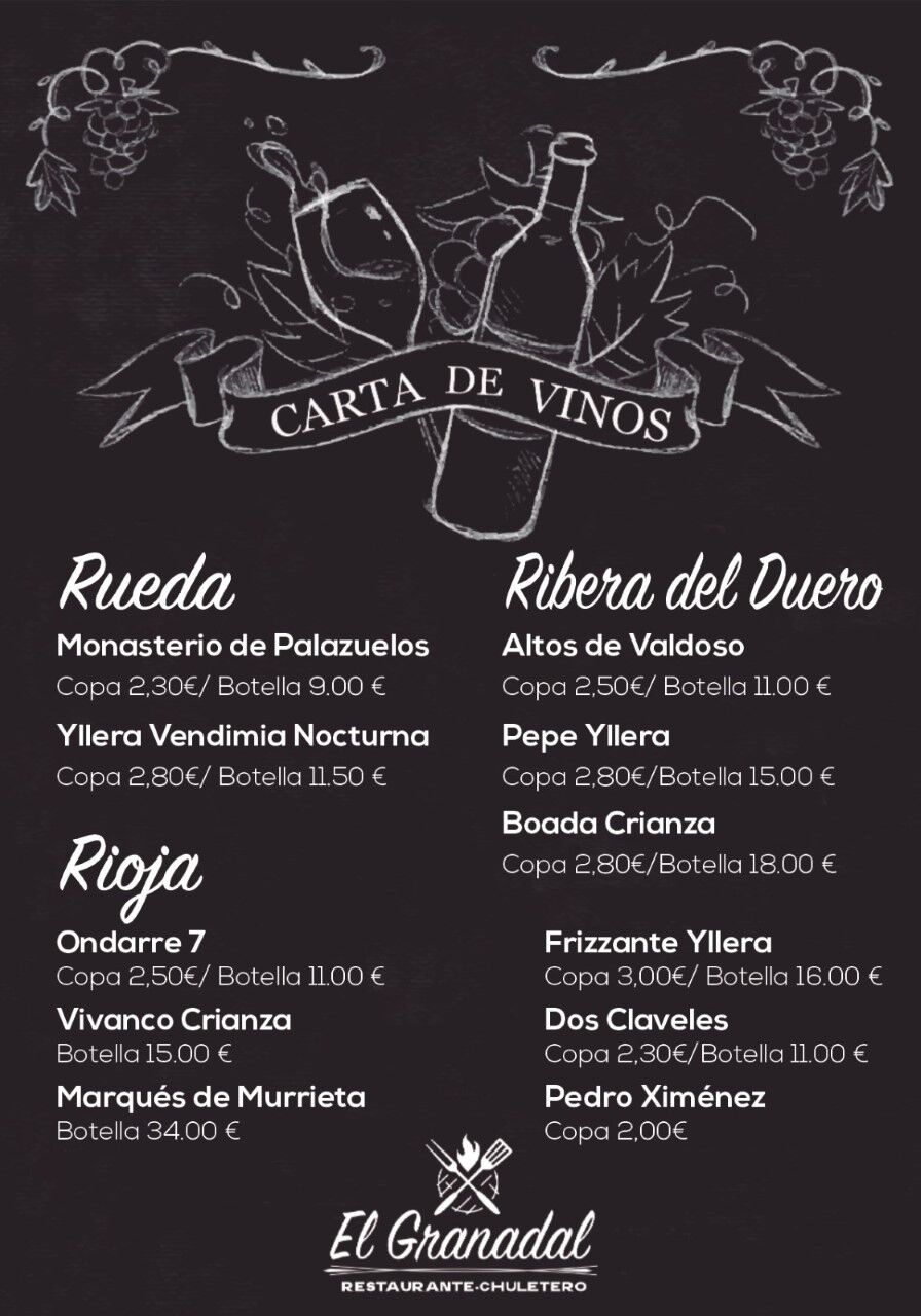 CARTA DE VINOS
