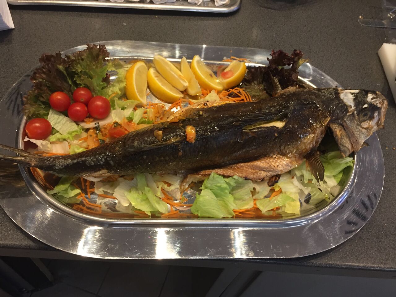 Wolfsbarsch aus dem Ofen