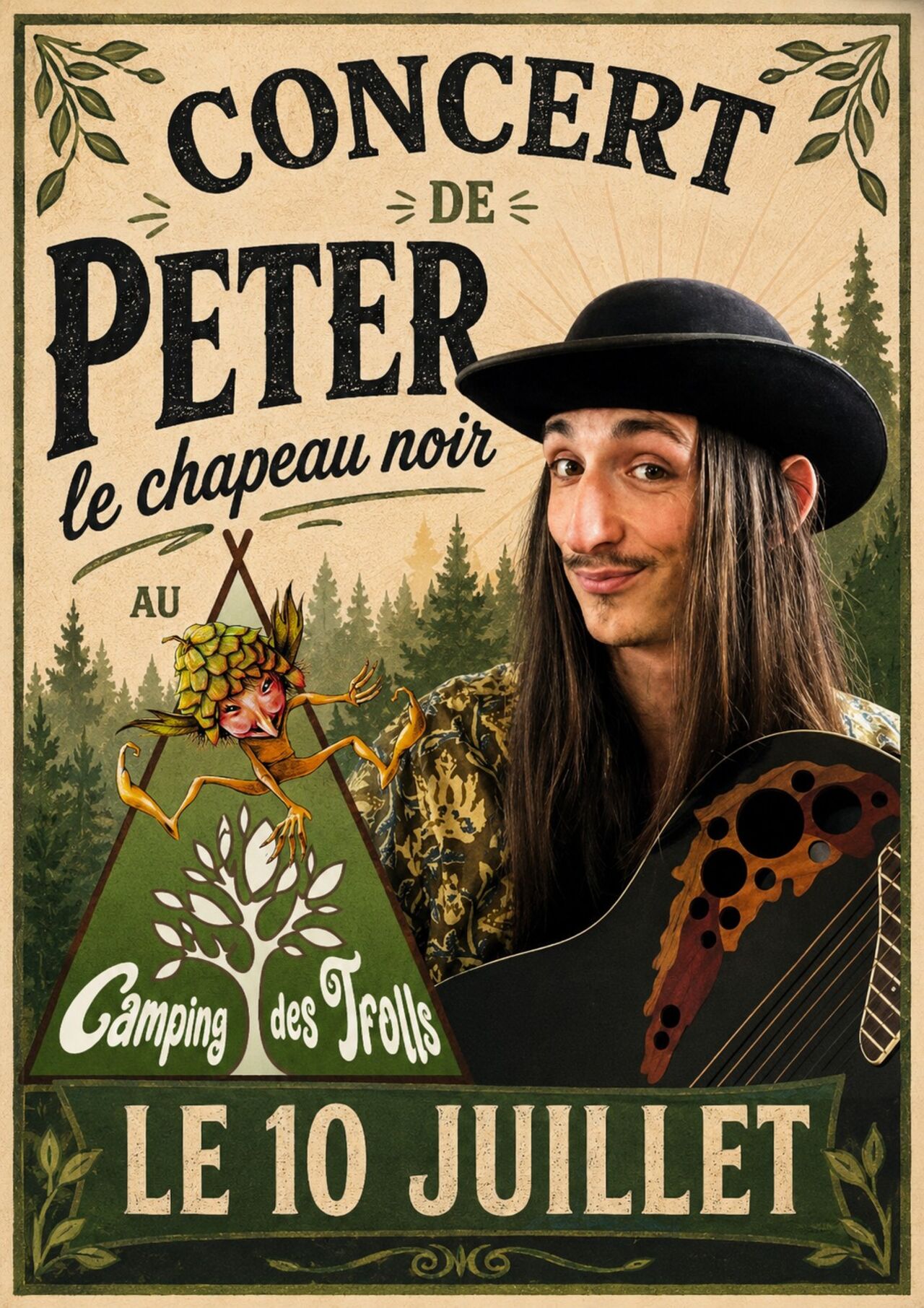 Concert de Peter le Chapeau Noir le 10 Juillet