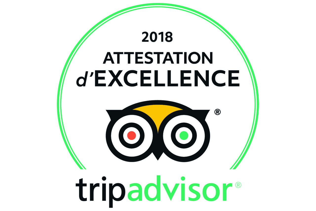 Attestation d'Excellence du Tripadvisor 2018