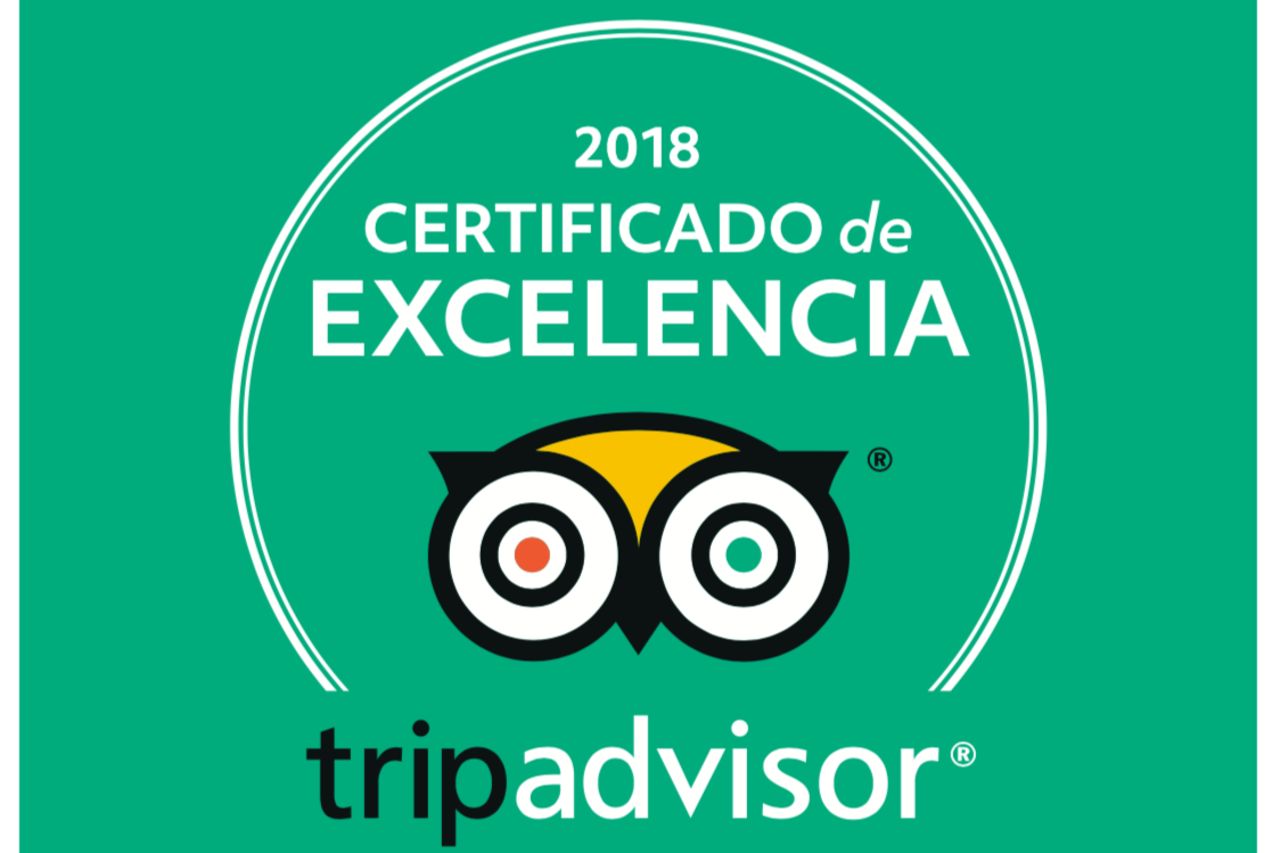 Certificado de Excelencia en Tripadvisor 2018