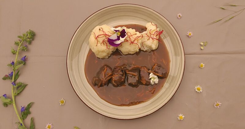 Boeuf bourguignon et chou fleur