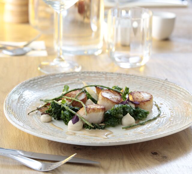 La Saint Jacques, céleri et chou kale