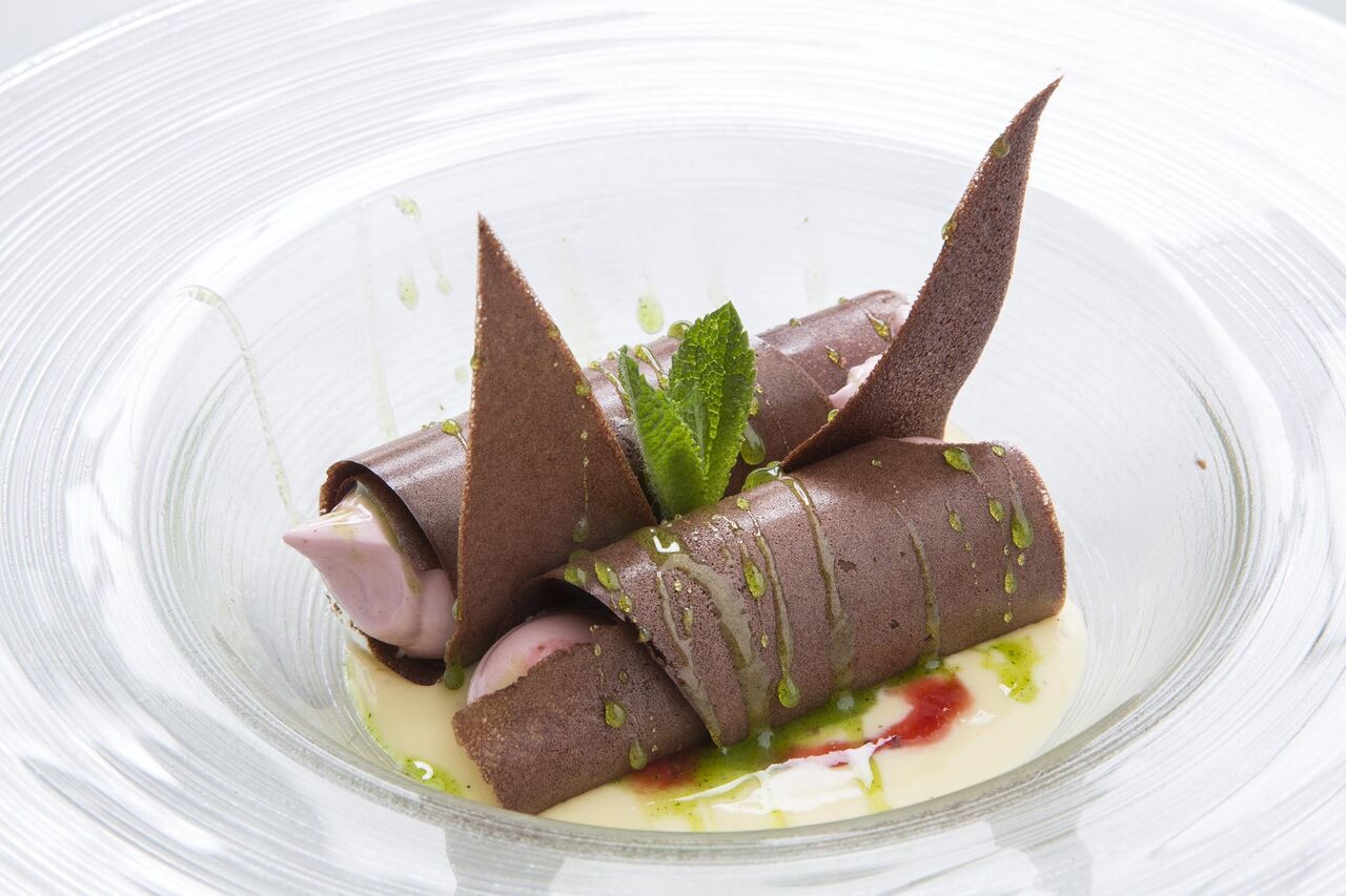 Dessert: Cannolo croccante al cioccolato