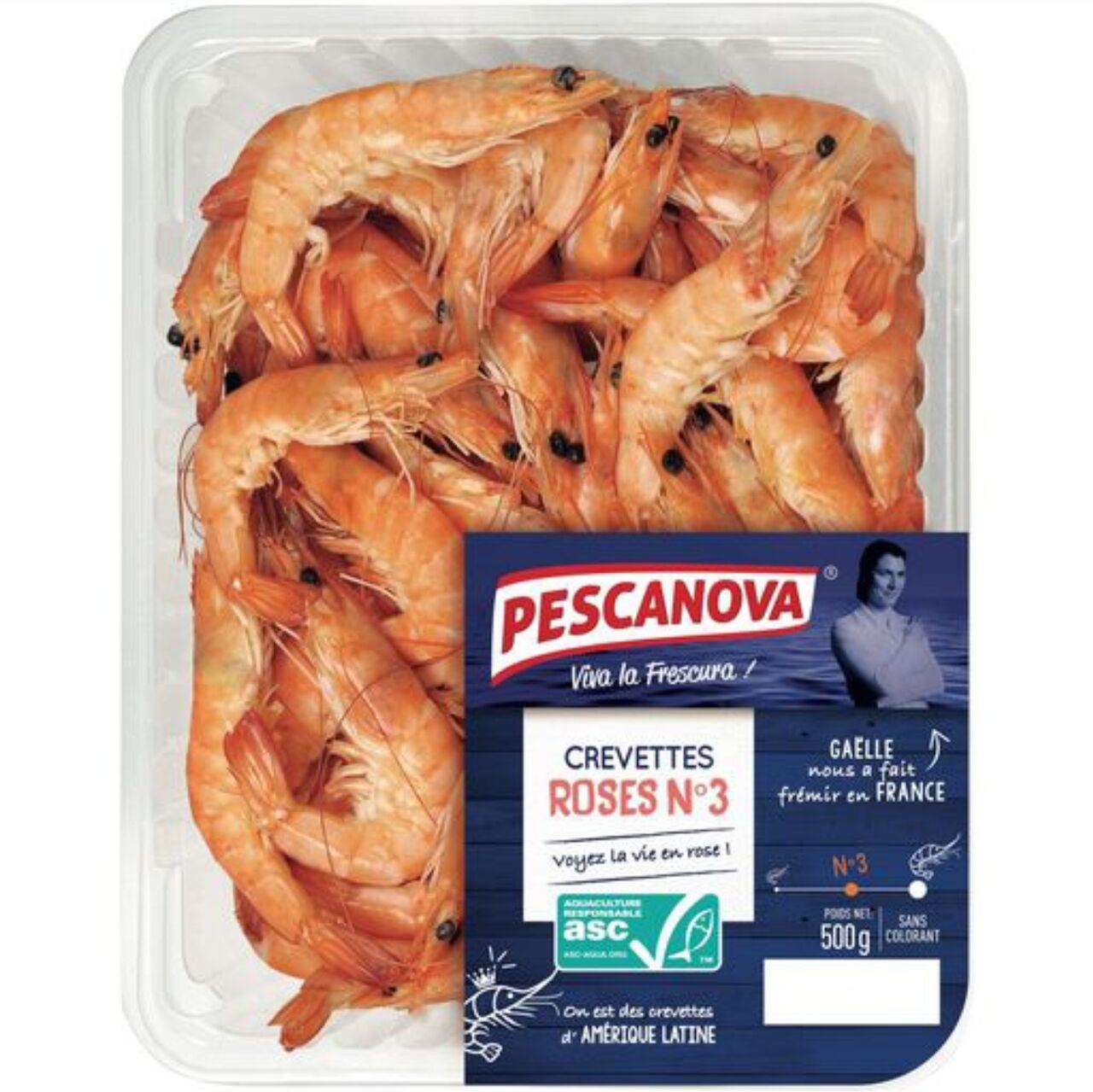 Crevettes tropicales entières cuites - barquette - 200gr - 4,00€