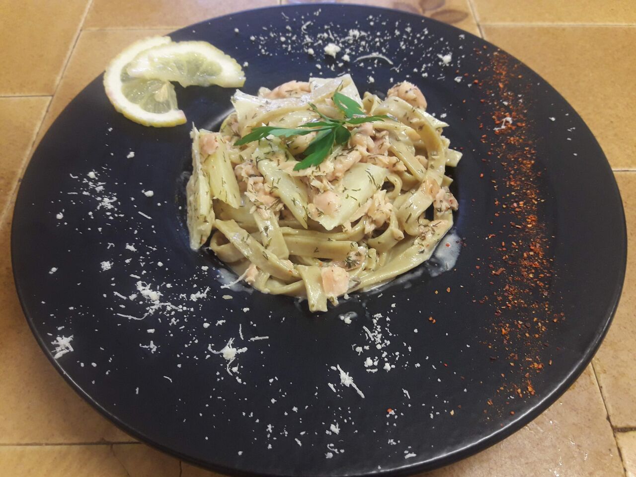 Tagliatelle à l'engrain fait maison