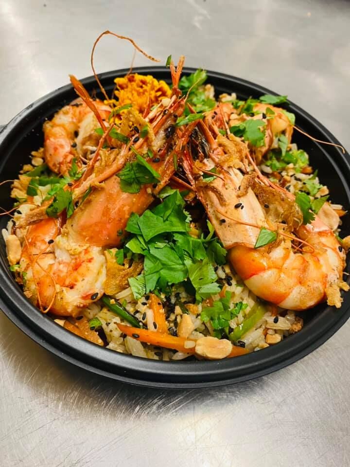 Wok de Gambas Thaï à emporter