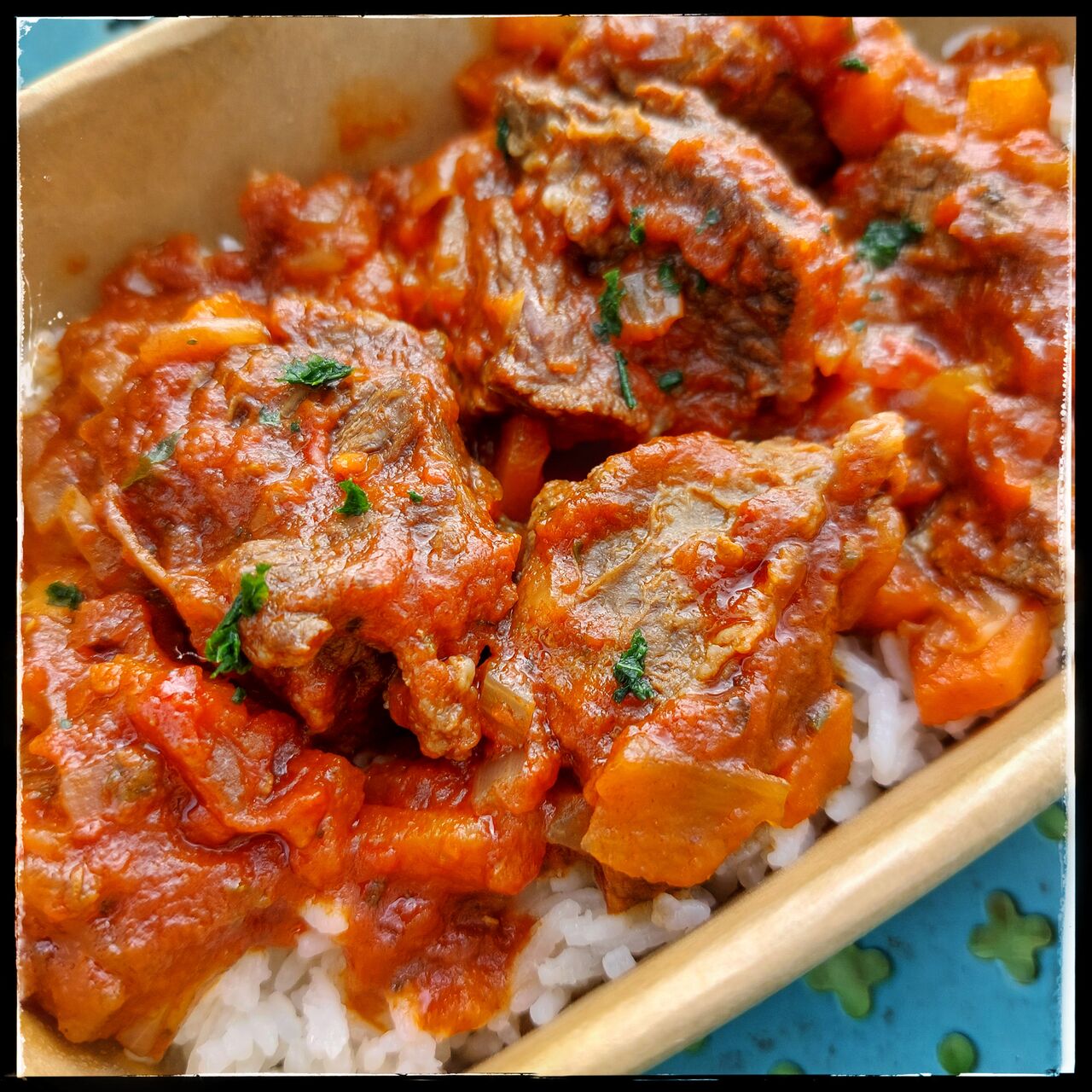 Paleron de boeuf braisé aux tomates